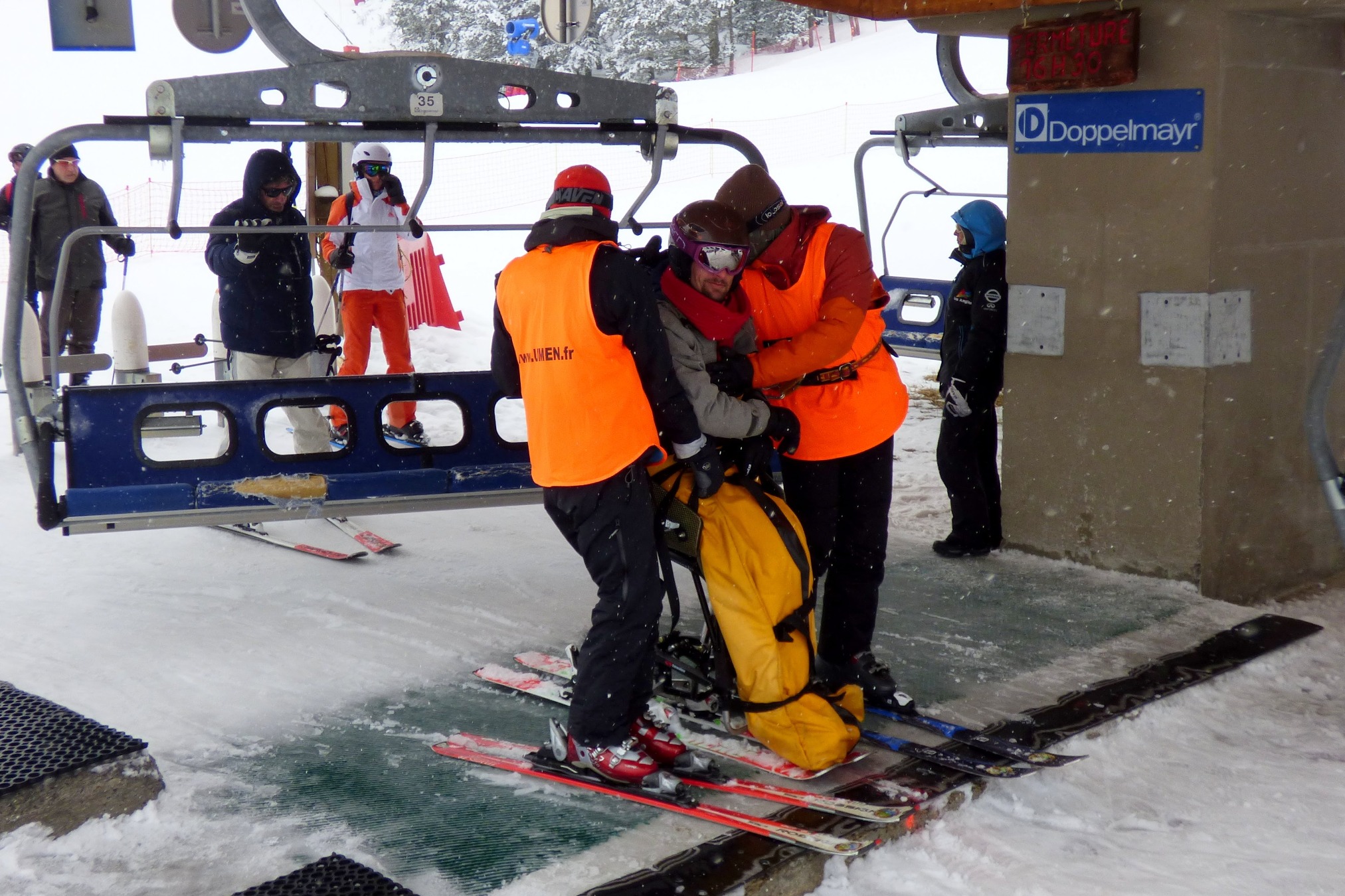 fauteuil ski embarquement telesiege